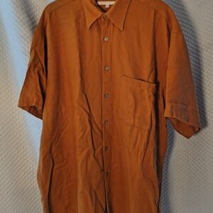 Perry Ellis Men's Rust Button Down Shirt